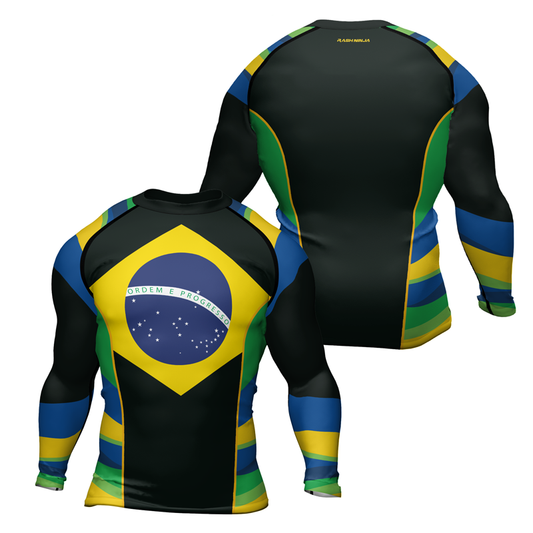 Rashninja Brazilian Spirit Grappling Men's Long Sleeve Rash Guard