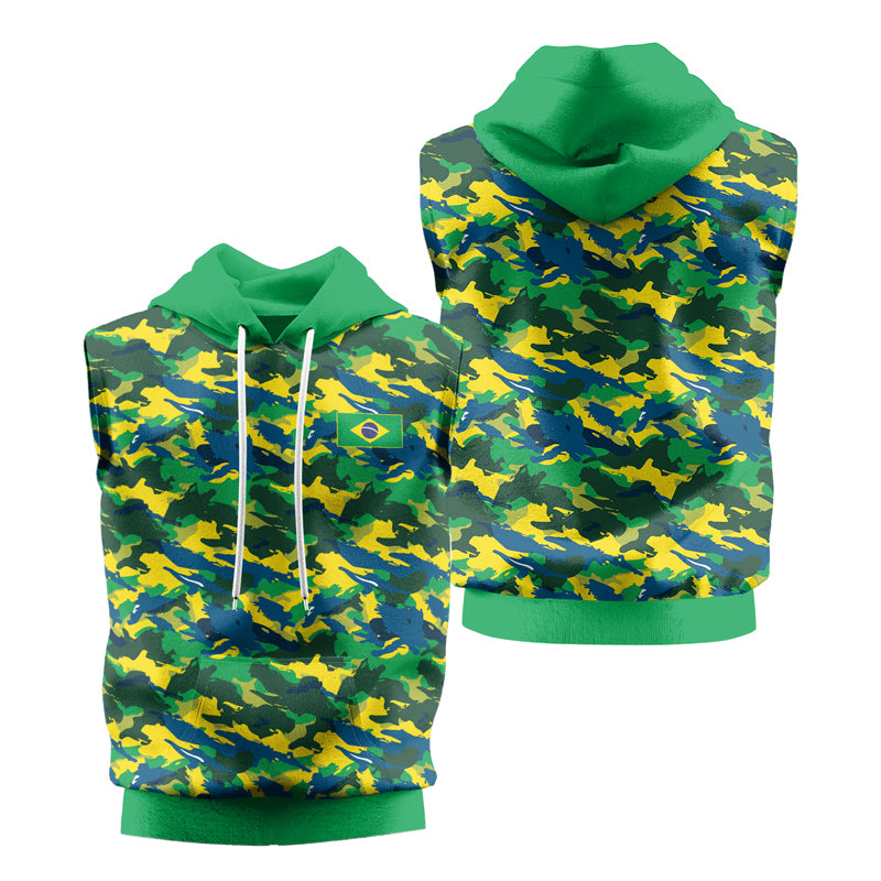 Rashninja Brazilian Camouflage Sleeveless Hoodie | Sleeveless Hoodie