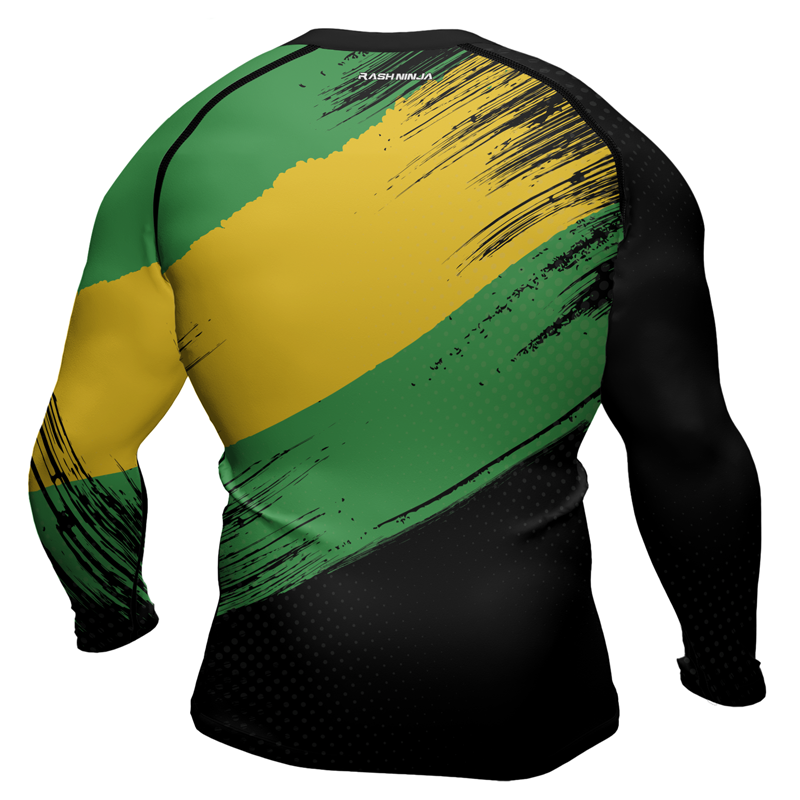 Rashninja Brazilian Champions' Flag Men's Long Sleeve Rash Guard