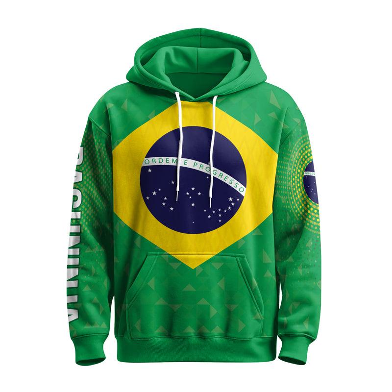 Rashninja Warrior Brazil Flag AOP Hoodie | Brazilian Flag Hoodie