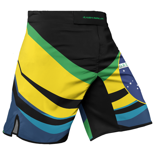 Rashninja Flag of Brazilian Warriors Men's Fight Shorts