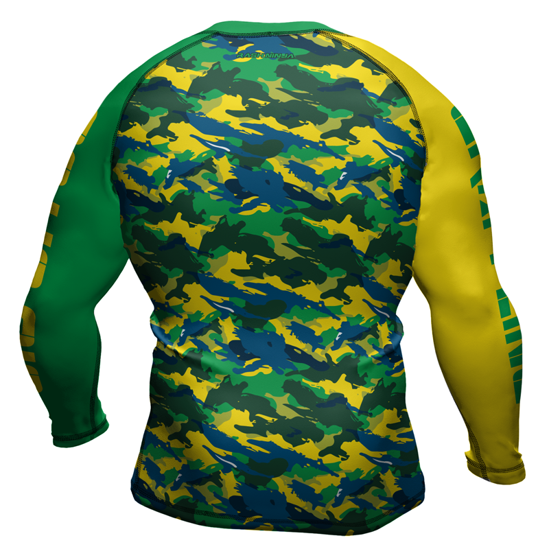 Rashninja Brazilian Camouflage Men's Long Sleeve Rash Guard