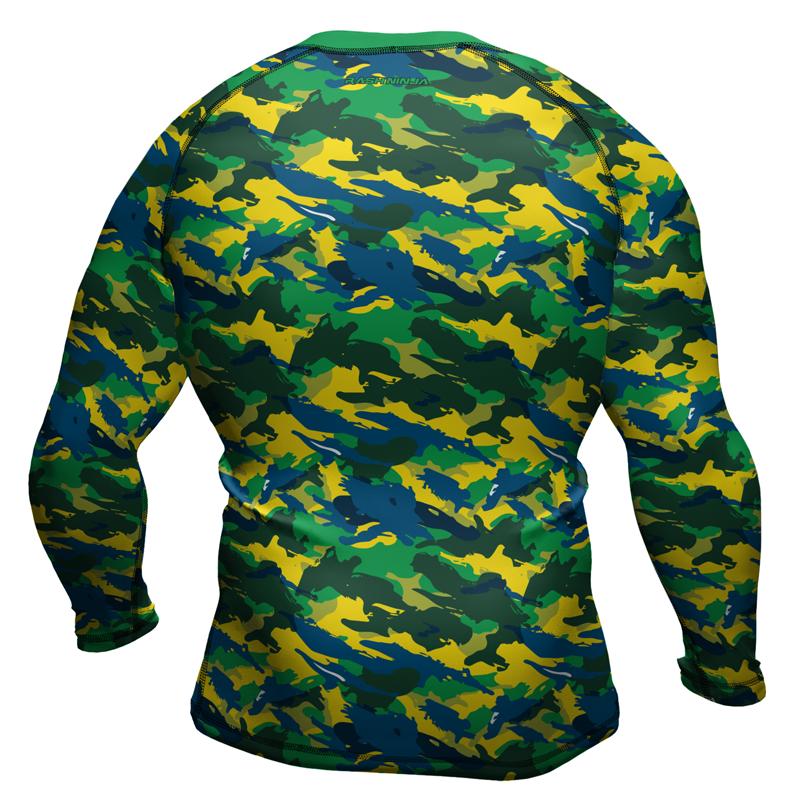 Rashninja Brazilian Camouflage Men's Long Sleeve Rash Guard