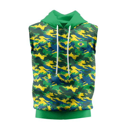 Rashninja Brazilian Camouflage Sleeveless Hoodie | Sleeveless Hoodie