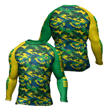 Rashninja Brazilian Camouflage Men's Long Sleeve Rash Guard