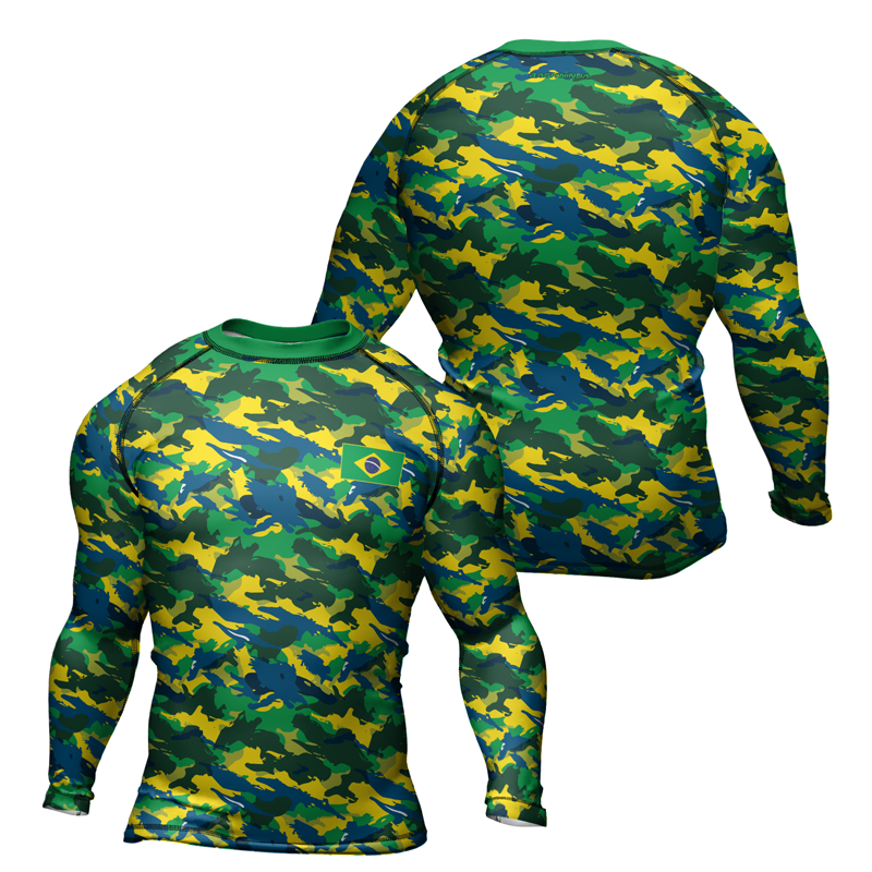 Rashninja Brazilian Camouflage Men's Long Sleeve Rash Guard