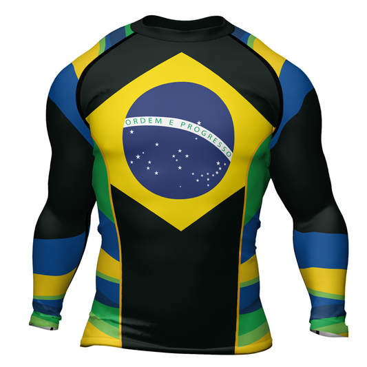 Rashninja Brazilian Spirit Grappling Men's Long Sleeve Rash Guard