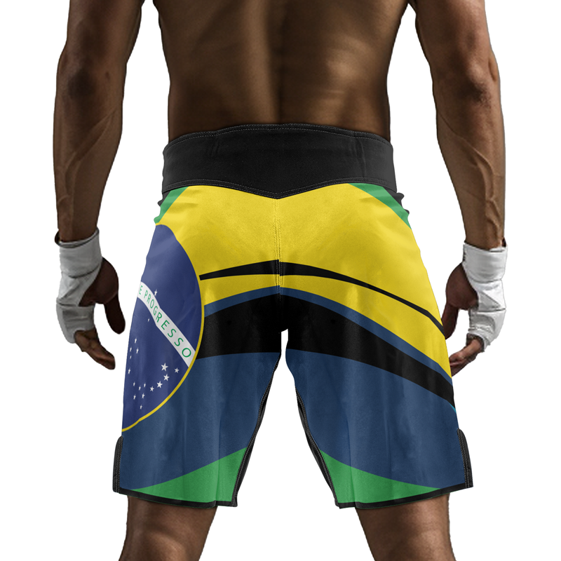 Rashninja Flag of Brazilian Warriors Men's Fight Shorts