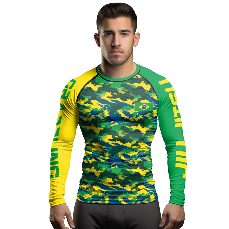 Rashninja Brazilian Camouflage Men's Long Sleeve Rash Guard