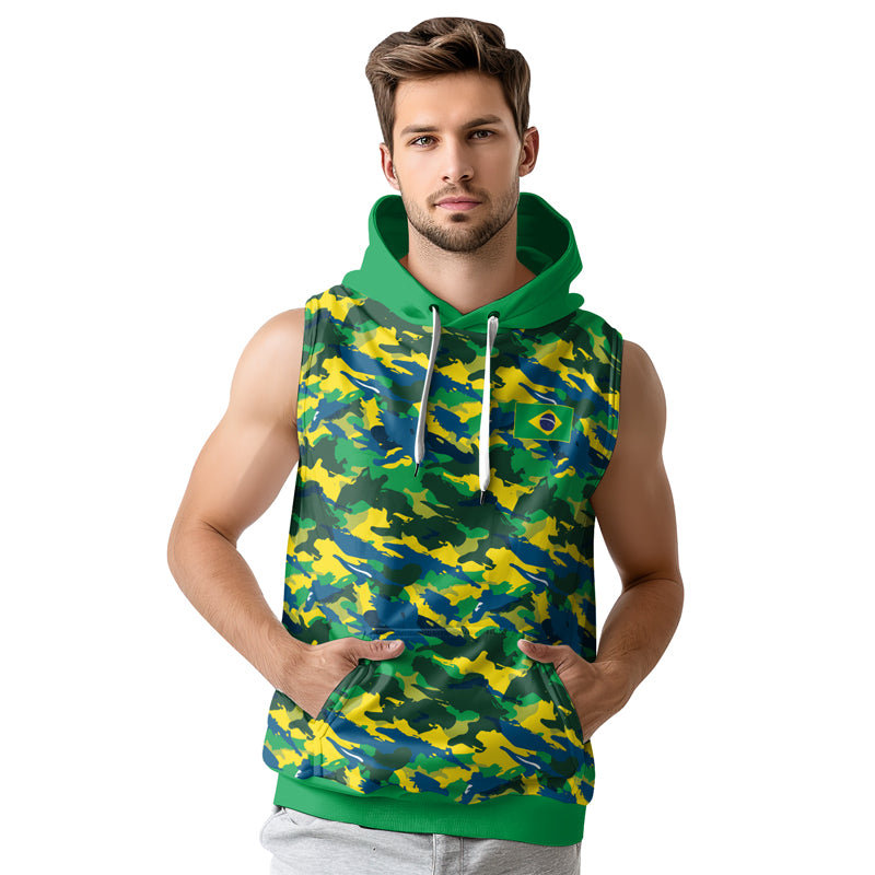 Rashninja Brazilian Camouflage Sleeveless Hoodie | Sleeveless Hoodie