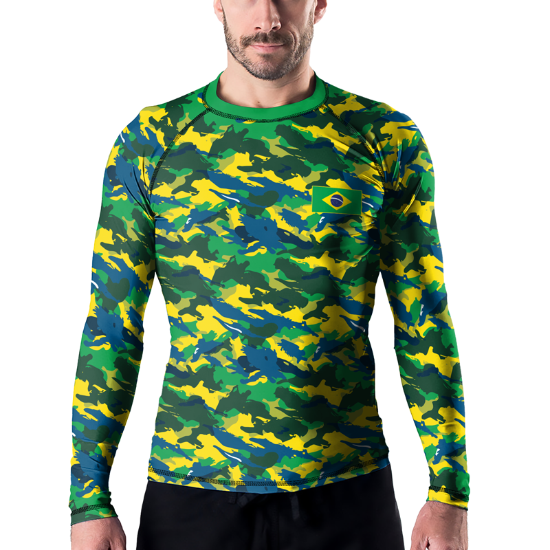 Rashninja Brazilian Camouflage Men's Long Sleeve Rash Guard