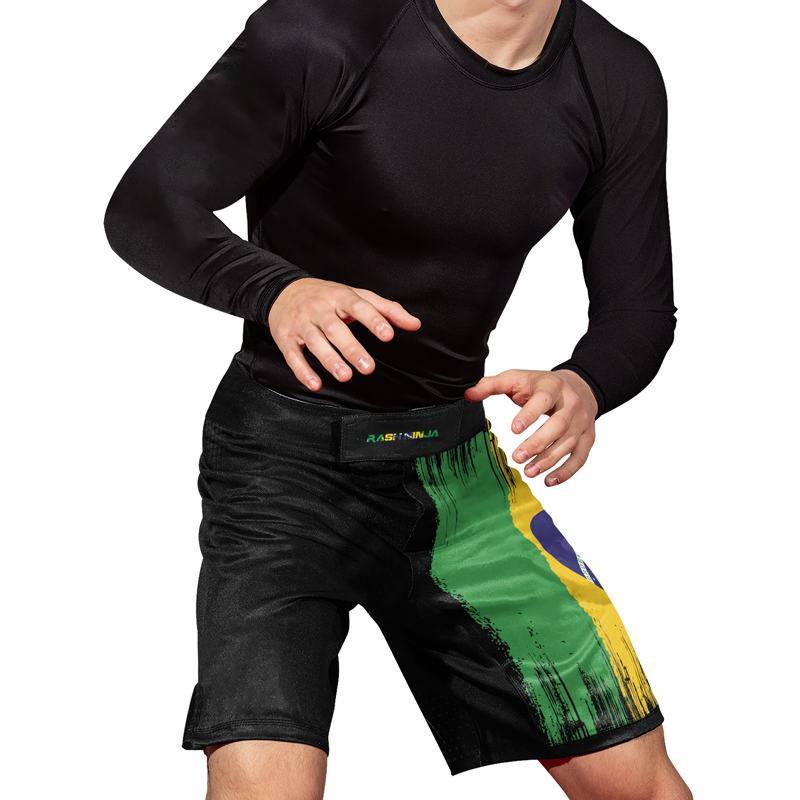 Rashninja Brazilian Champions' Flag Men's Fight Shorts