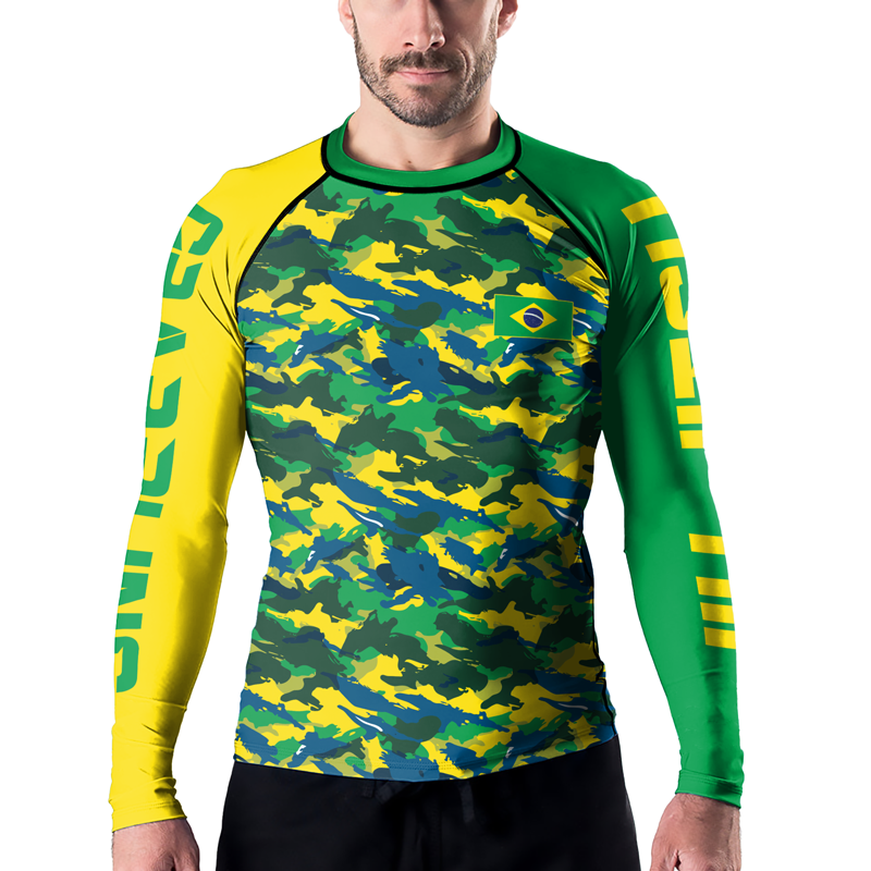 Rashninja Brazilian Camouflage Men's Long Sleeve Rash Guard