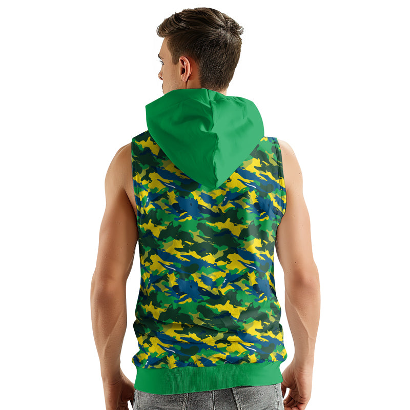 Rashninja Brazilian Camouflage Sleeveless Hoodie | Sleeveless Hoodie