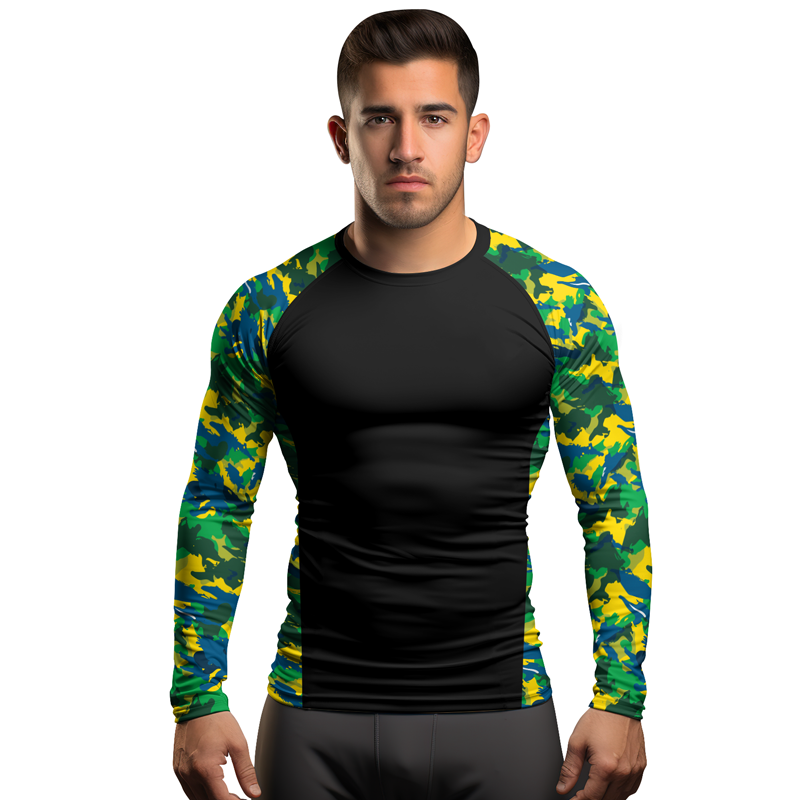 Rashninja Brazilian Camouflage Men's Long Sleeve Rash Guard