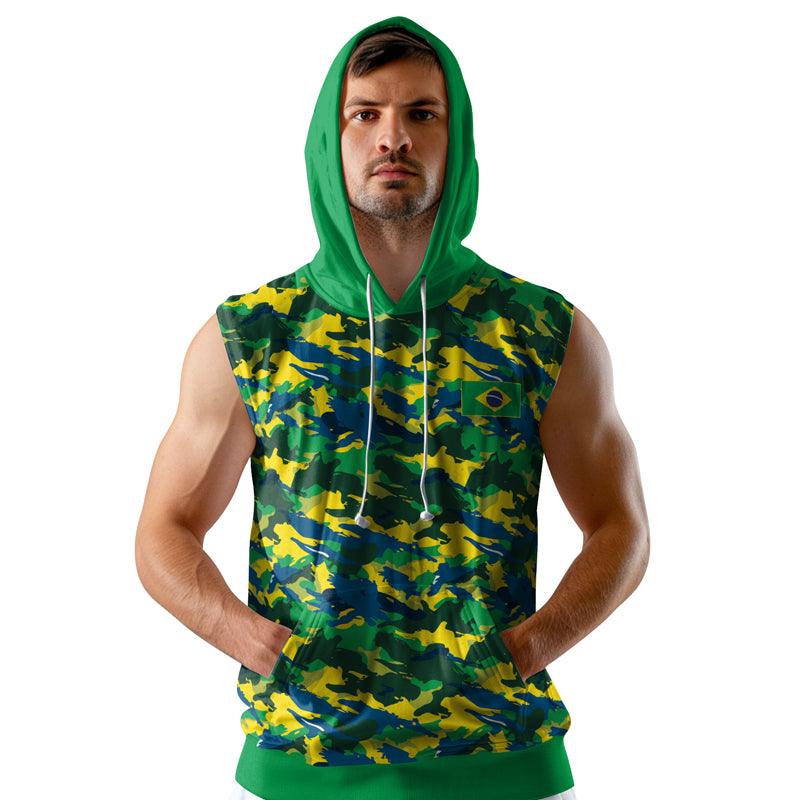 Rashninja Brazilian Camouflage Sleeveless Hoodie | Sleeveless Hoodie