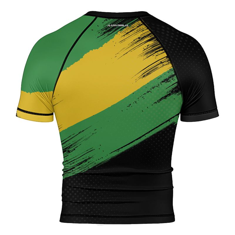 Rashninja Brazilian Champions' Flag Men's Short Sleeve Rash Guard