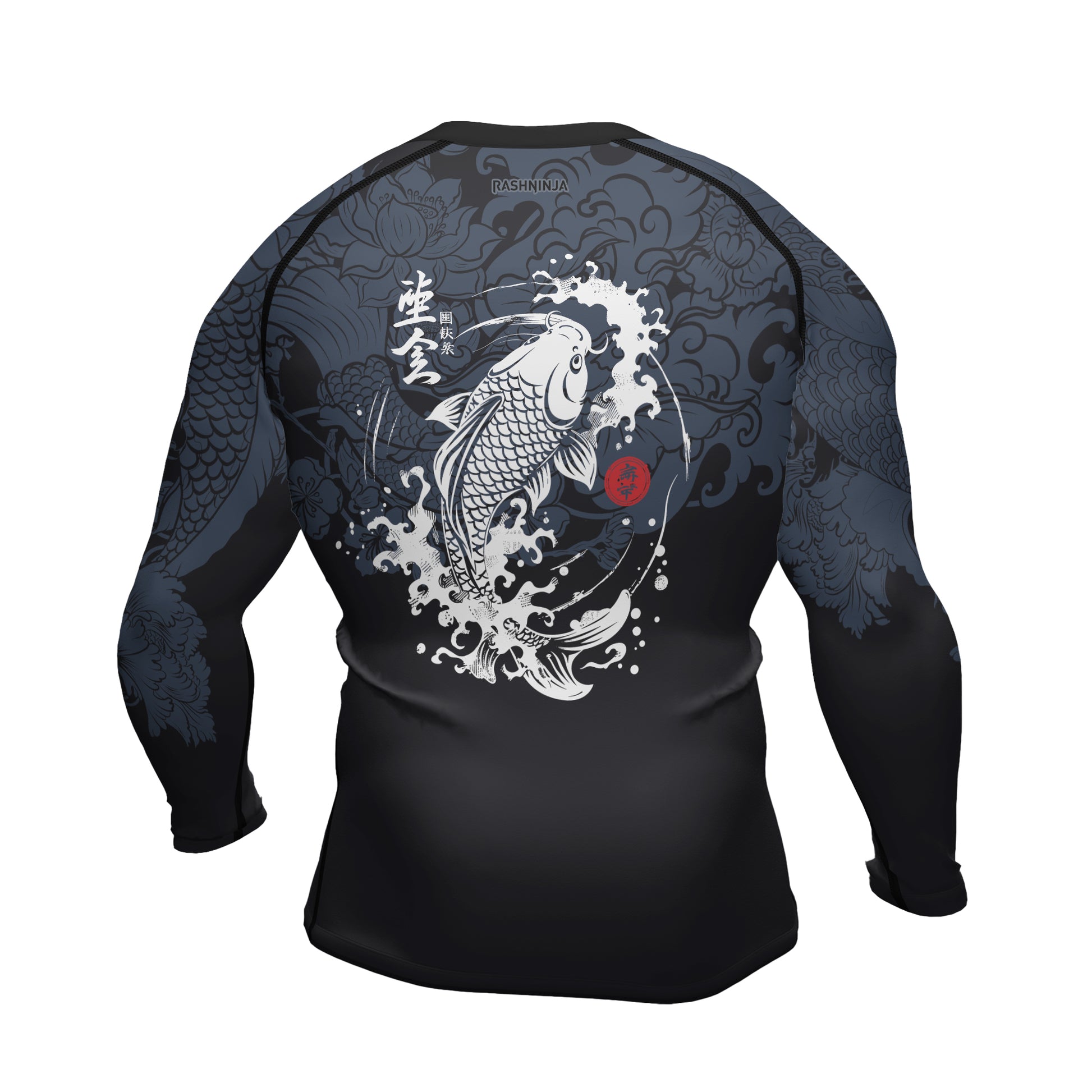 Rashninja Dark Wave Koi Men's Long Sleeve Rash Guard