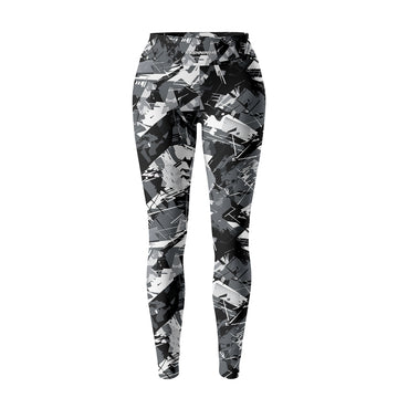 Rashninja Black Gray Camouflage Women's Leggings