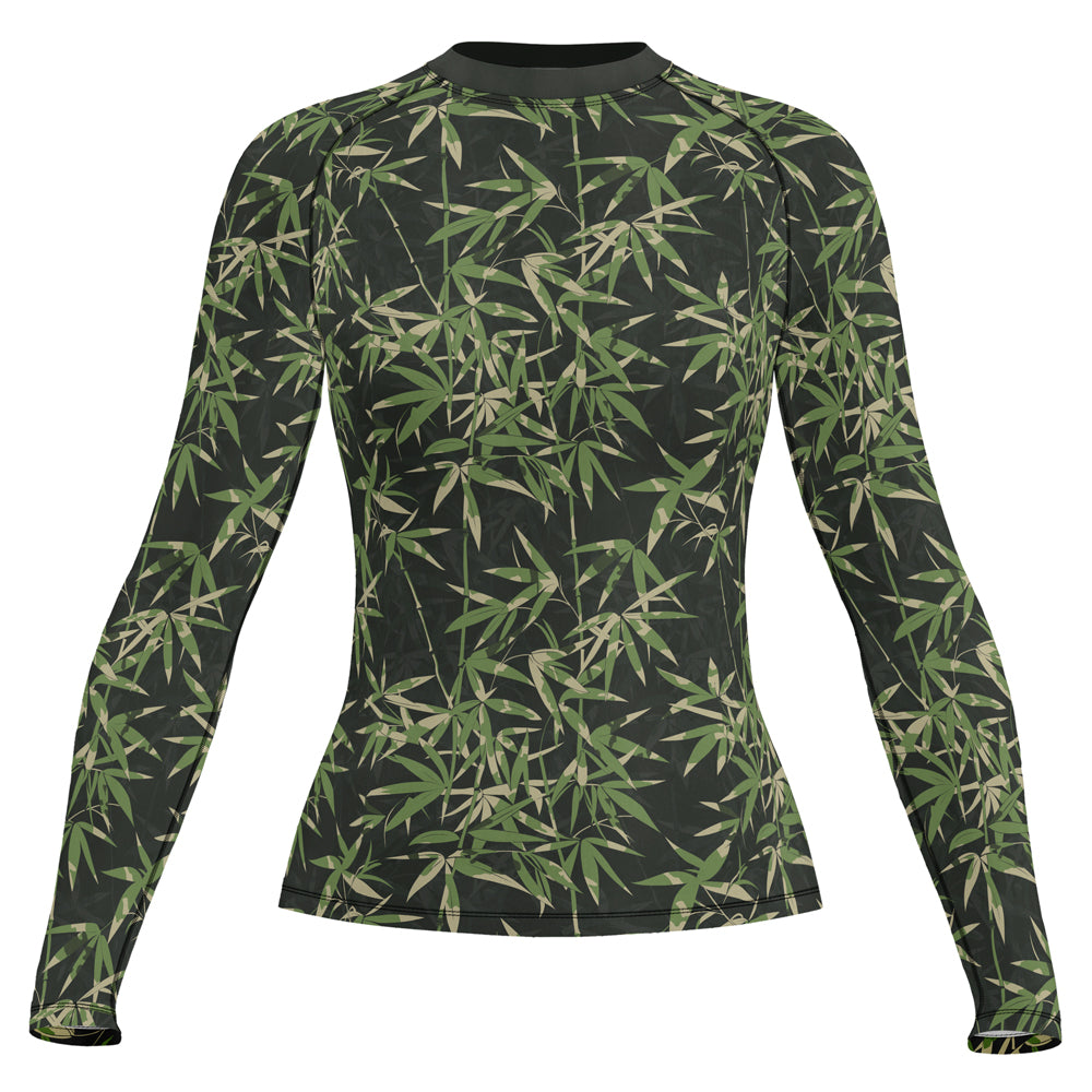 Rashninja Camouflage Bamboo Shadow Women's Long Sleeve Rash Guard