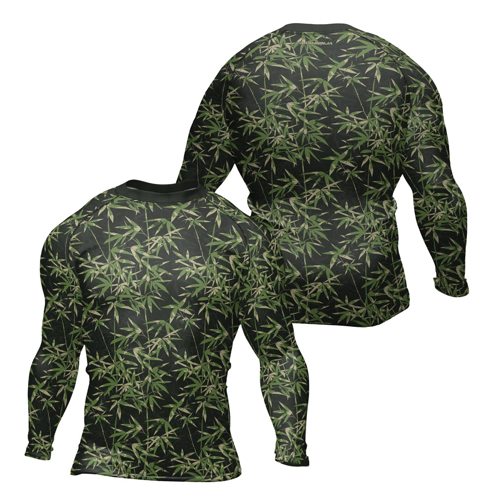 Rashninja Camouflage Bamboo Shadow Men's Long Sleeve Rash Guard