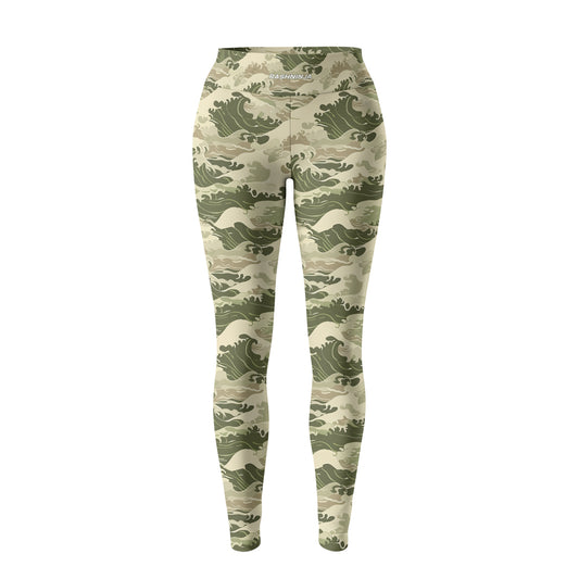 Rashninja Green Wave Camouflage Women's Leggings