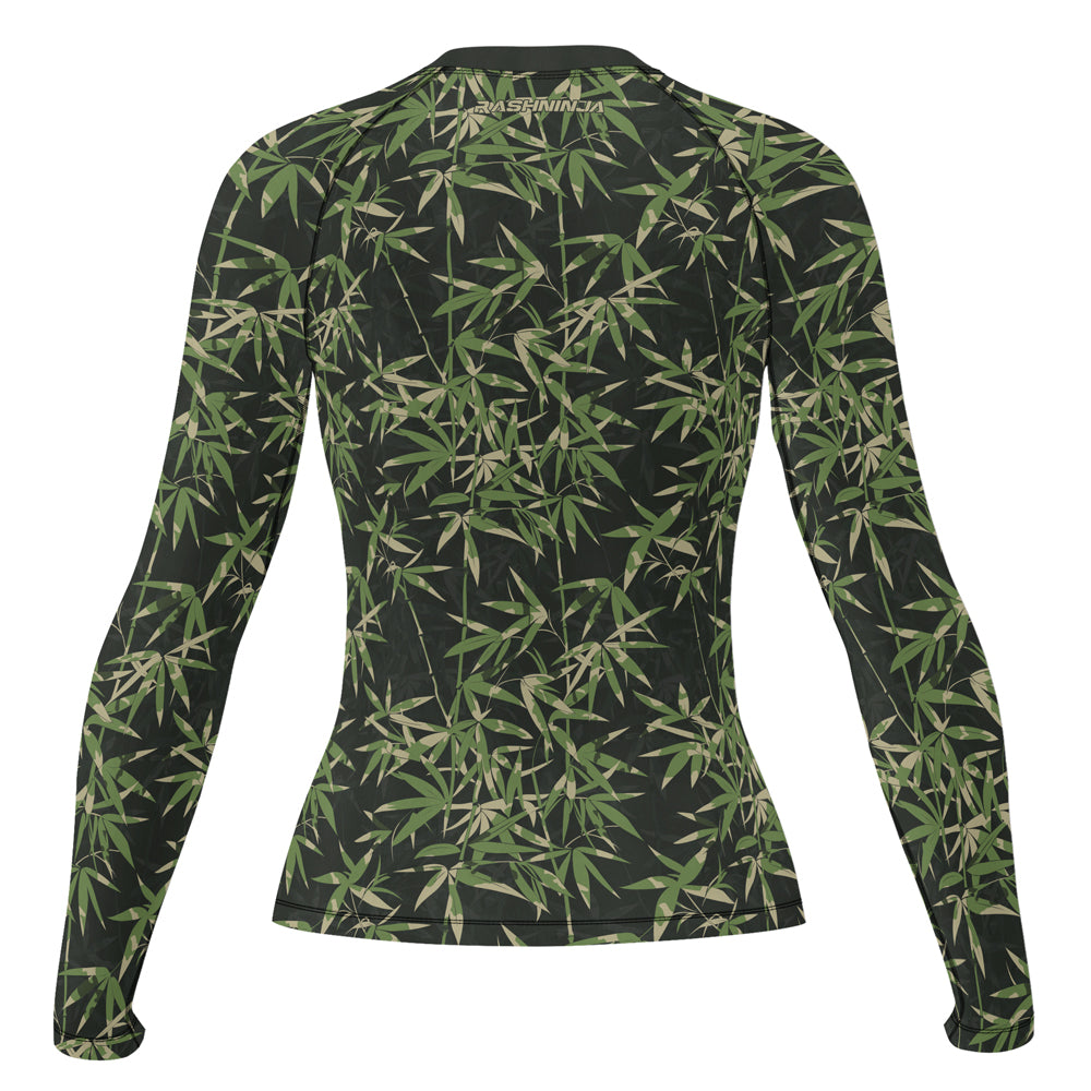Bamboo Rash Guard Rashninja Camouflage Bamboo Shadow Women's Long Sleeve Rash Guard