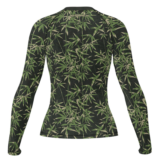 Rashninja Camouflage Bamboo Shadow Women's Long Sleeve Rash Guard