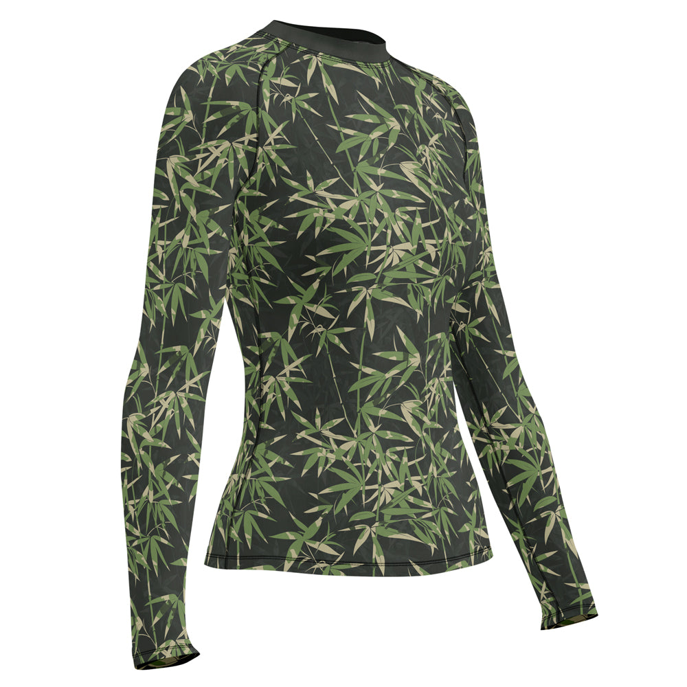 Bamboo Rash Guard Rashninja Camouflage Bamboo Shadow Women's Long Sleeve Rash Guard