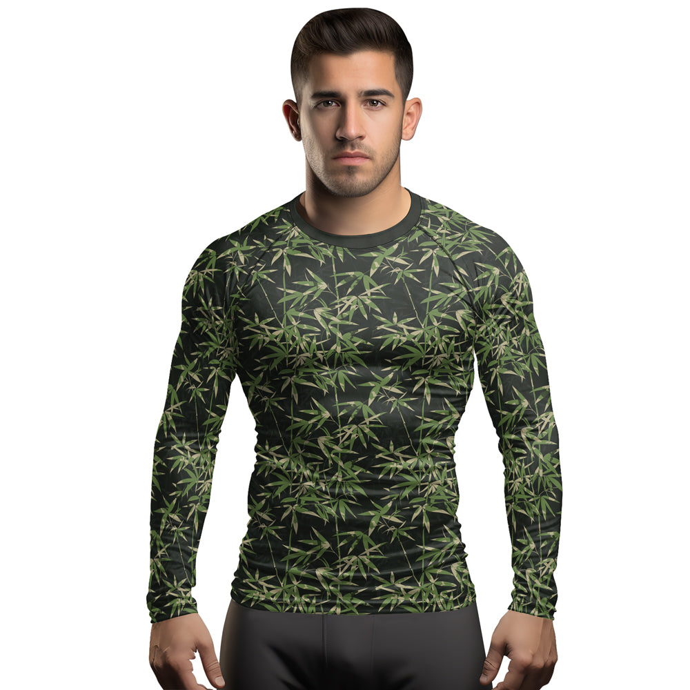 Bamboo Rash Guard Rashninja Camouflage Bamboo Shadow Men's Long Sleeve Rash Guard