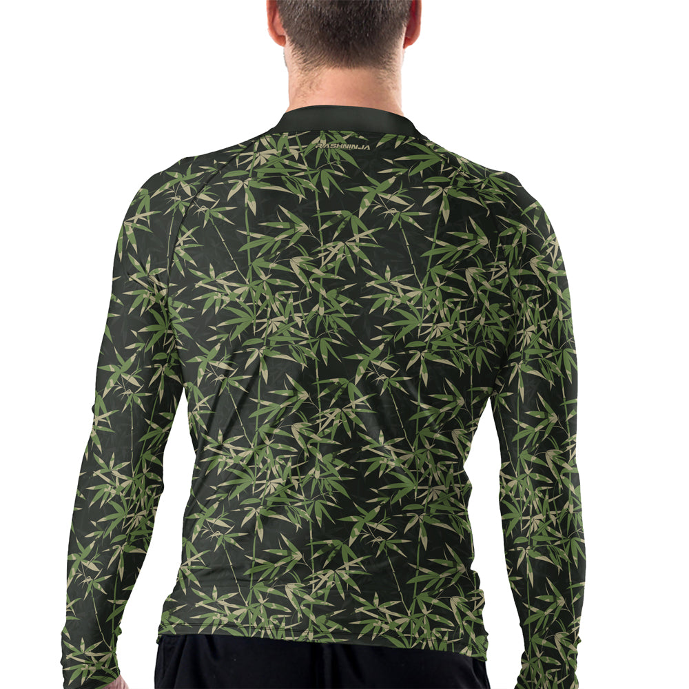 Bamboo Rash Guard Rashninja Camouflage Bamboo Shadow Men's Long Sleeve Rash Guard