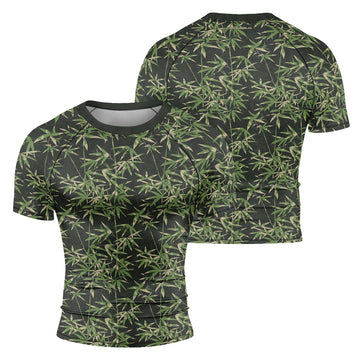 Rashninja Camouflage Bamboo Shadow Men's Short Sleeve Rash Guard