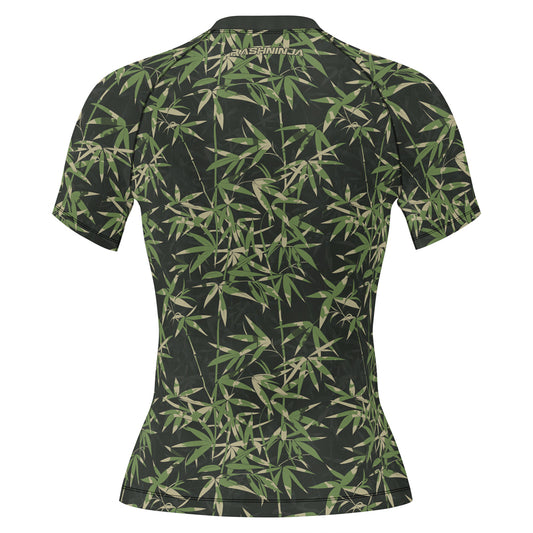 Rashninja Camouflage Bamboo Shadow Women's Short Sleeve Rash Guard