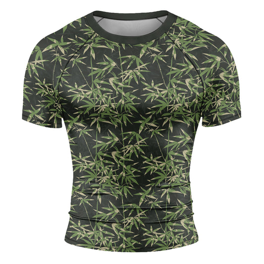 Rashninja Camouflage Bamboo Shadow Men's Short Sleeve Rash Guard