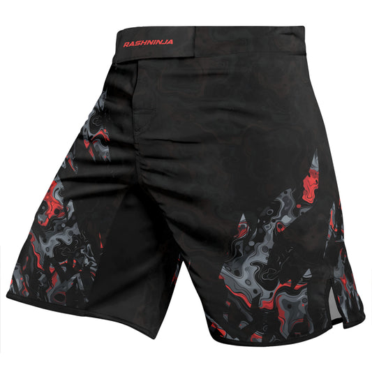 Rashninja Cyber Storm Red Men's Fight Shorts