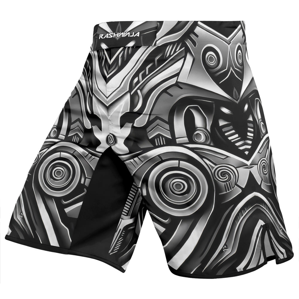 Rashninja Cyber Armor Monochrome Men's Fight Shorts