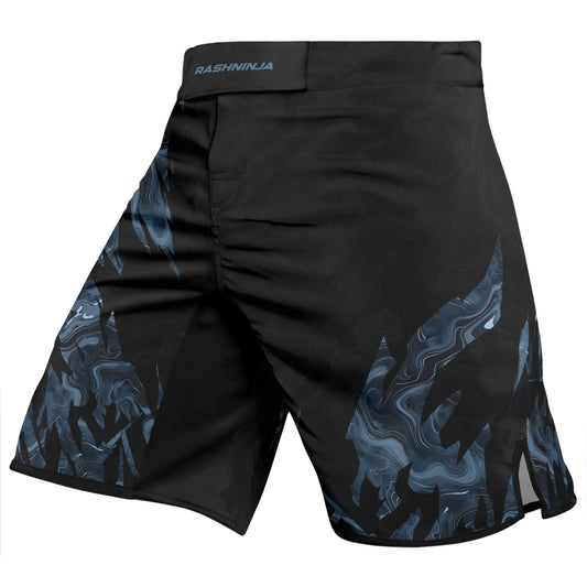 Rashninja Cyber Storm Silver Men's Fight Shorts