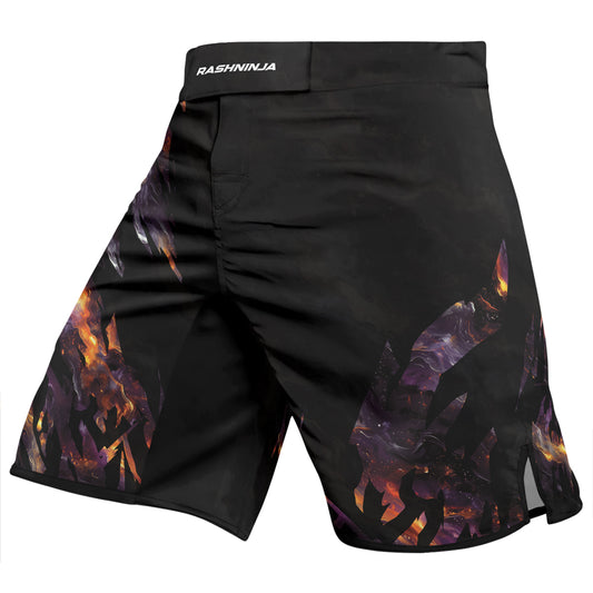 Rashninja Cyber Storm Galaxy Nebula Men's Fight Shorts