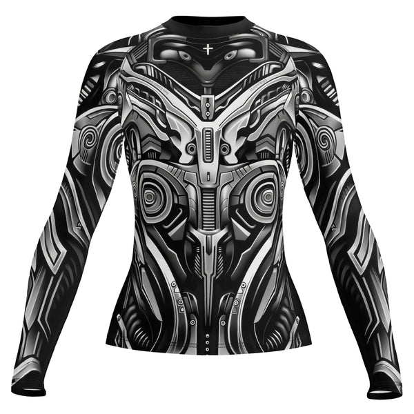 Rashninja Cyber Armor Monochrome Women's Long Sleeve Rash Guard