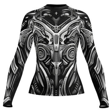 Rashninja Cyber Armor Monochrome Women's Long Sleeve Rash Guard