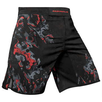 Rashninja Cyber Storm Red Men's Fight Shorts