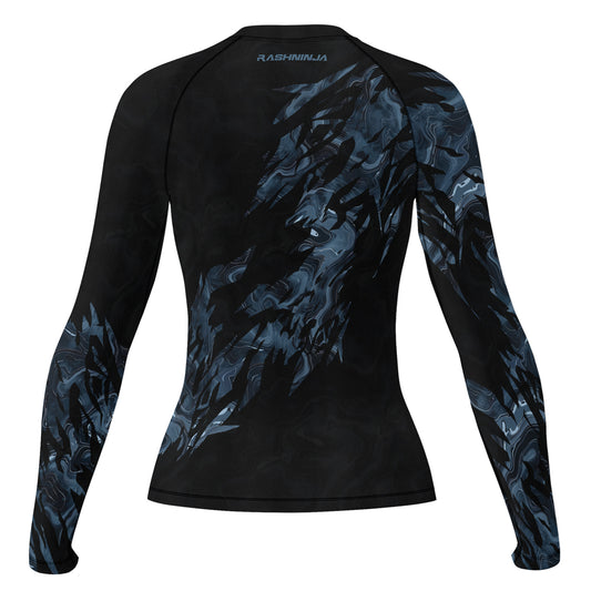 Rashninja Cyber Storm Silver Women's Long Sleeve Rash Guard
