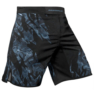 Rashninja Cyber Storm Silver Men's Fight Shorts