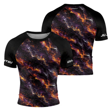 Rashninja Cyber Storm Galaxy Nebula Women's Short Sleeve Rash Guard