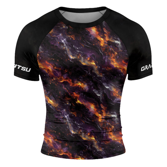 Rashninja Cyber Storm Galaxy Nebula Women's Short Sleeve Rash Guard