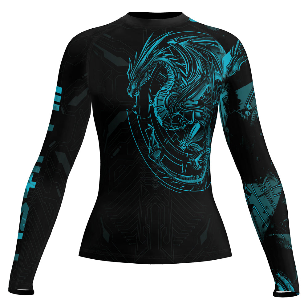 Rashninja Cyber Dragon Forge Women's Long Sleeve Rash Guard