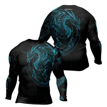 Rashninja Cyber Dragon Forge Men's Long Sleeve Rash Guard