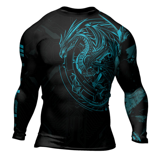 Rashninja Cyber Dragon Forge Men's Long Sleeve Rash Guard