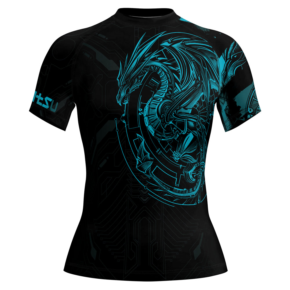 Rashninja Cyber Dragon Forge Women's Short Sleeve Rash Guard