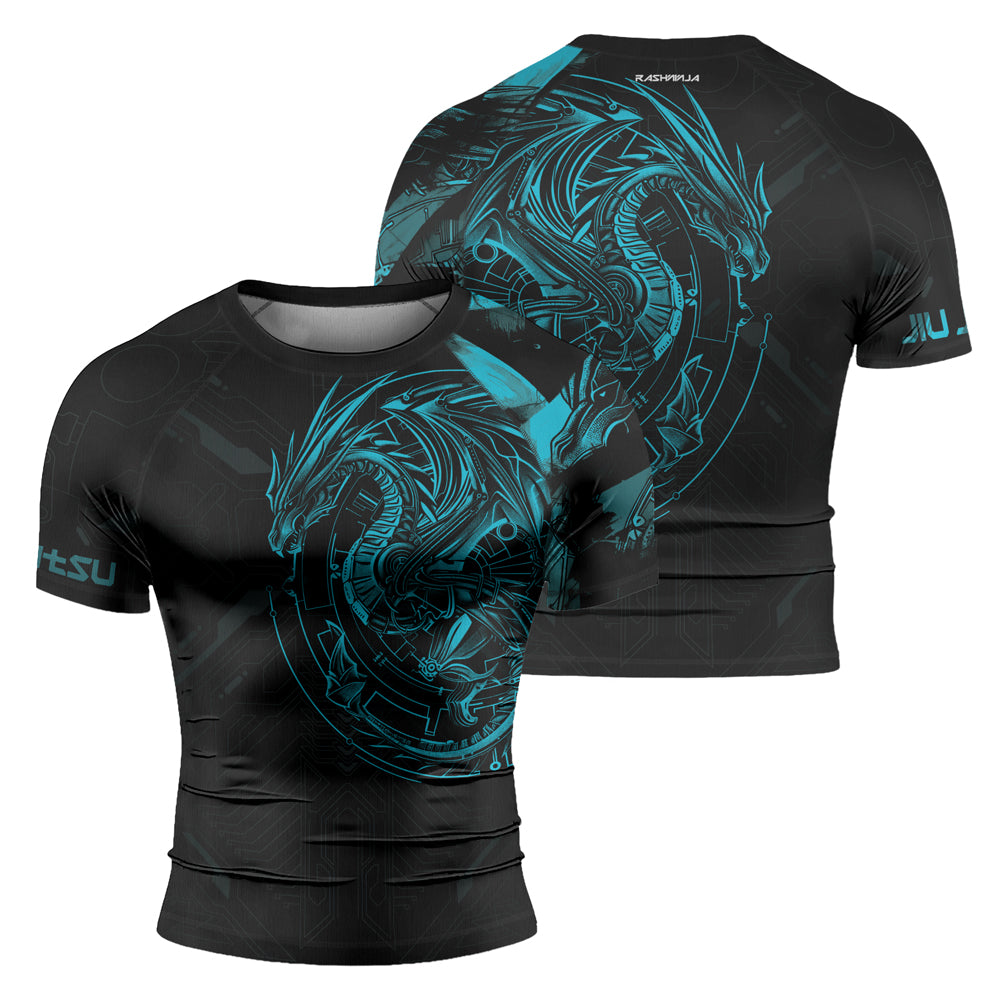 Rashninja Cyber Dragon Forge Men's Short Sleeve Rash Guard